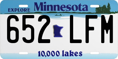 MN license plate 652LFM