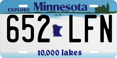 MN license plate 652LFN