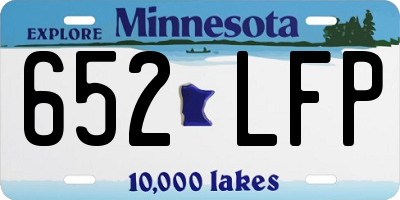 MN license plate 652LFP