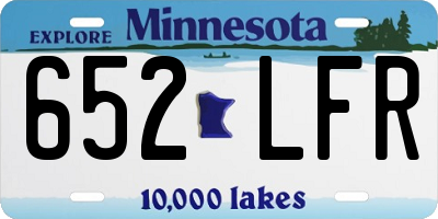 MN license plate 652LFR