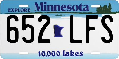 MN license plate 652LFS