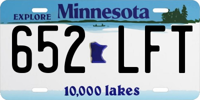 MN license plate 652LFT