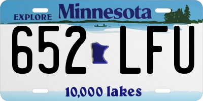 MN license plate 652LFU