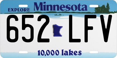 MN license plate 652LFV