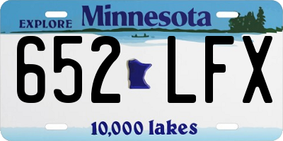 MN license plate 652LFX