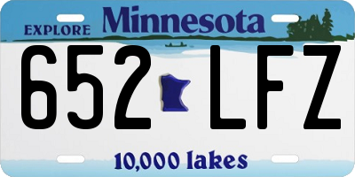 MN license plate 652LFZ