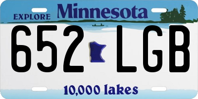 MN license plate 652LGB
