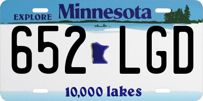 MN license plate 652LGD