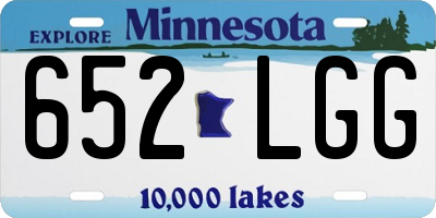 MN license plate 652LGG