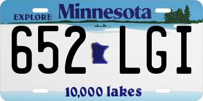 MN license plate 652LGI