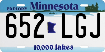 MN license plate 652LGJ