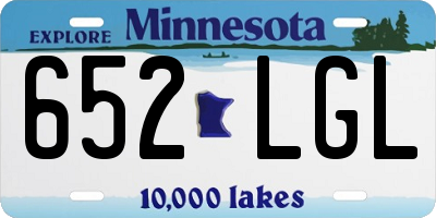 MN license plate 652LGL