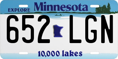 MN license plate 652LGN