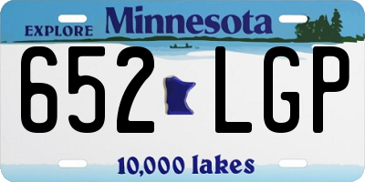 MN license plate 652LGP