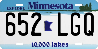 MN license plate 652LGQ