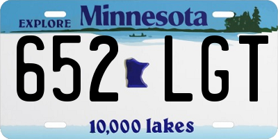 MN license plate 652LGT