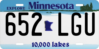 MN license plate 652LGU