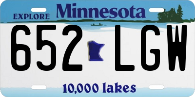 MN license plate 652LGW
