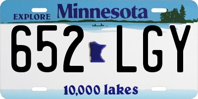 MN license plate 652LGY