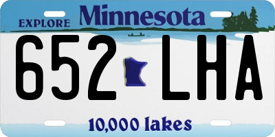 MN license plate 652LHA