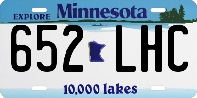 MN license plate 652LHC