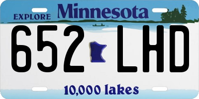 MN license plate 652LHD