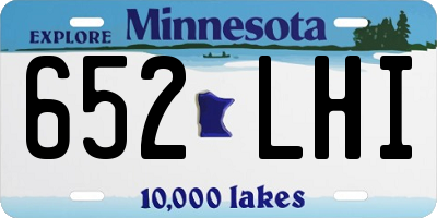 MN license plate 652LHI