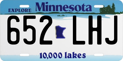 MN license plate 652LHJ