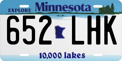 MN license plate 652LHK