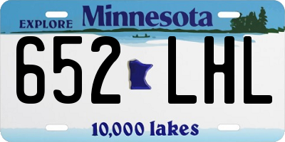 MN license plate 652LHL