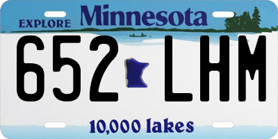 MN license plate 652LHM