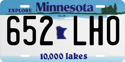 MN license plate 652LHO