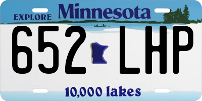 MN license plate 652LHP