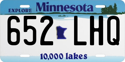 MN license plate 652LHQ