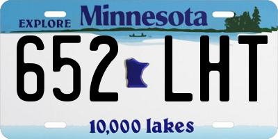 MN license plate 652LHT