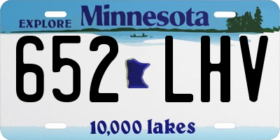 MN license plate 652LHV