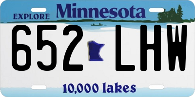 MN license plate 652LHW