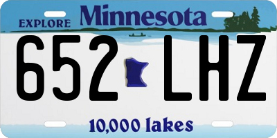 MN license plate 652LHZ