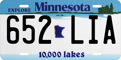 MN license plate 652LIA