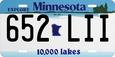 MN license plate 652LII