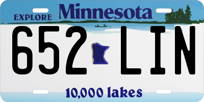 MN license plate 652LIN