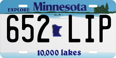 MN license plate 652LIP