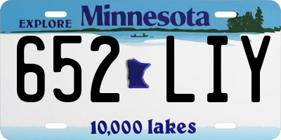 MN license plate 652LIY