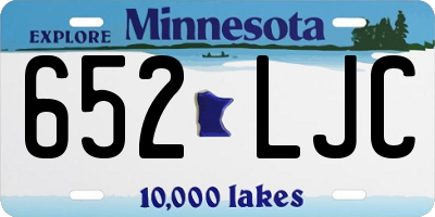MN license plate 652LJC