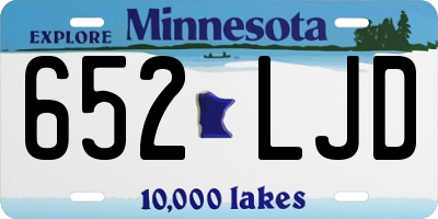MN license plate 652LJD