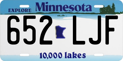 MN license plate 652LJF