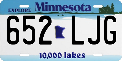 MN license plate 652LJG