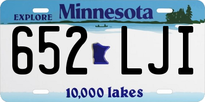 MN license plate 652LJI