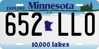 MN license plate 652LLO