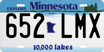 MN license plate 652LMX